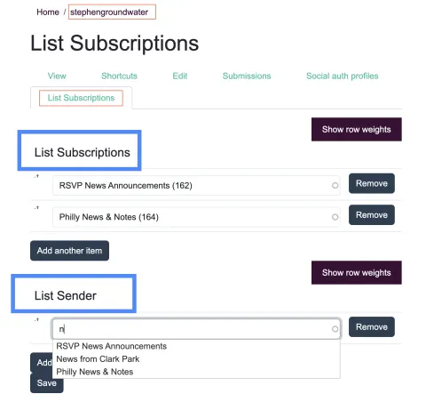 Subscription Example